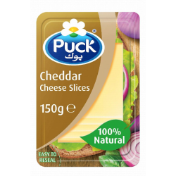 Puck Natural Cheddar Cheese (8 Slices)