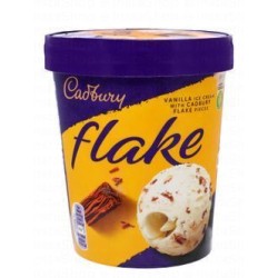 Cadbury Flake Vanilla Ice Cream With Chocolate Flake Pieces