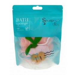 Sponge by SPC Kids Hypoallergenic Pink Bath Sponge - vegan  animal testing free