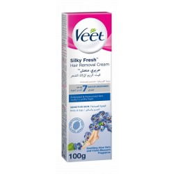 Veet Silky Fresh Hair Removal Cream Violet Blossom Scent with Aloe Vera for Sensitive Skin