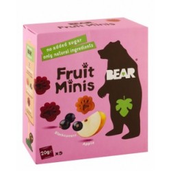 Bear Paws Apple & Blackcurrant Minis - vegan  gluten free  no added sugar
