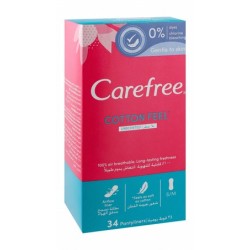 Carefree Small to Medium Unscented Cotton Pantyliners - dyes free  chlorine bleaching free