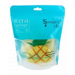 Sponge by SPC Kids Hypoallergenic Yellow Pineapple Shaped Bath Sponge - vegan  animal testing free