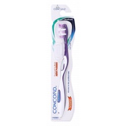 Concord Purple & White Medium Toothbrush with Protective Cap