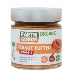Earth Goods Organic Smooth Peanut Butter - vegan  gluten free  palm oil free