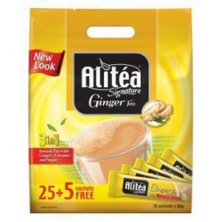 Alitea Signature 3in1 Ginger Tea Sachets with Creamer & Sugar