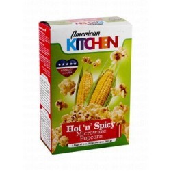 American Kitchen Hot  n Spicy Microwave Popcorn (3 sachets)