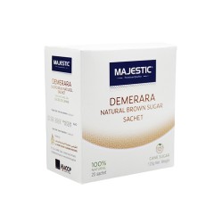 Majestic Demerara Natural Brown Sugar Sachets - GMO free