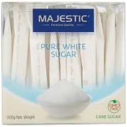 Majestic Pure White Cane Sugar Sticks - GMO free