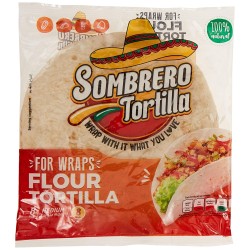 Sombrero Medium 10 Inch Tortilla Wraps (8 Pieces)