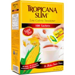 Tropicana Slim Low Calorie Sweetener (50 Sachets) - sugar free  cyclamate free  saccharin free  preservatives free