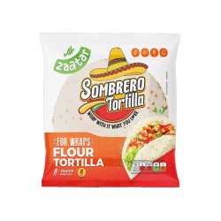 Sombrero Medium 8 Inch Tortilla Wraps with Zaatar (8 Pieces)