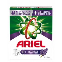 Ariel Automatic Laundry Detergent Powder Lavender Scent Front & Top Load