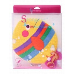 Sponge by SPC Multicolor Kids Bath Glove for Sensitive Skin - vegan
