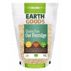 Earth Goods Organic High Fibre Oat Porridge - vegan  GMO free  gluten free