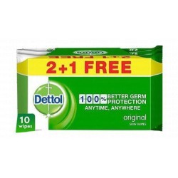 Dettol Antibacterial Original Skin Wipes (2+1 Free)