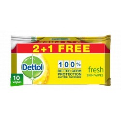 Dettol Fresh Skin Wipes (2+1 Free)