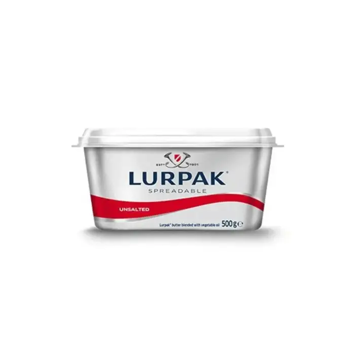 Lurpak Unsalted Spreadable Butter Tub 500g B2b SuperMarket